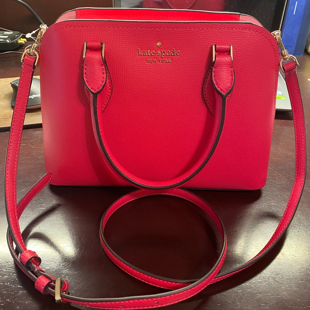 NWT Kate Spade bikini pink small satchel grain purse